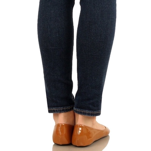 Round Toe Classic Ballet Flats Warm Tan Patent - Picture 2 of 4